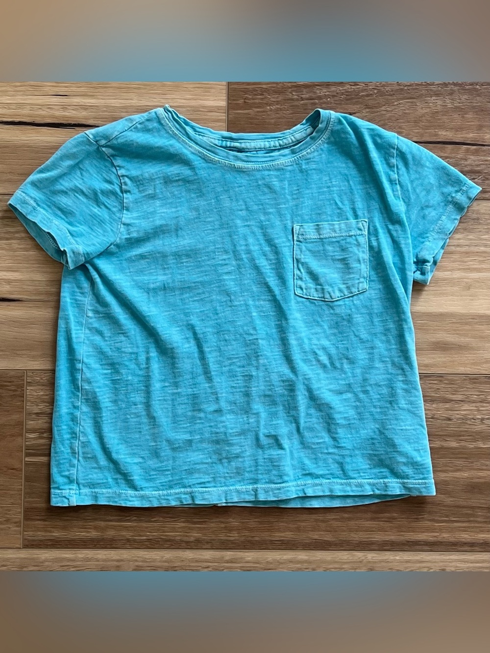 Crewcuts Turquoise Blue Short Sleeve Pocket Tee girls
